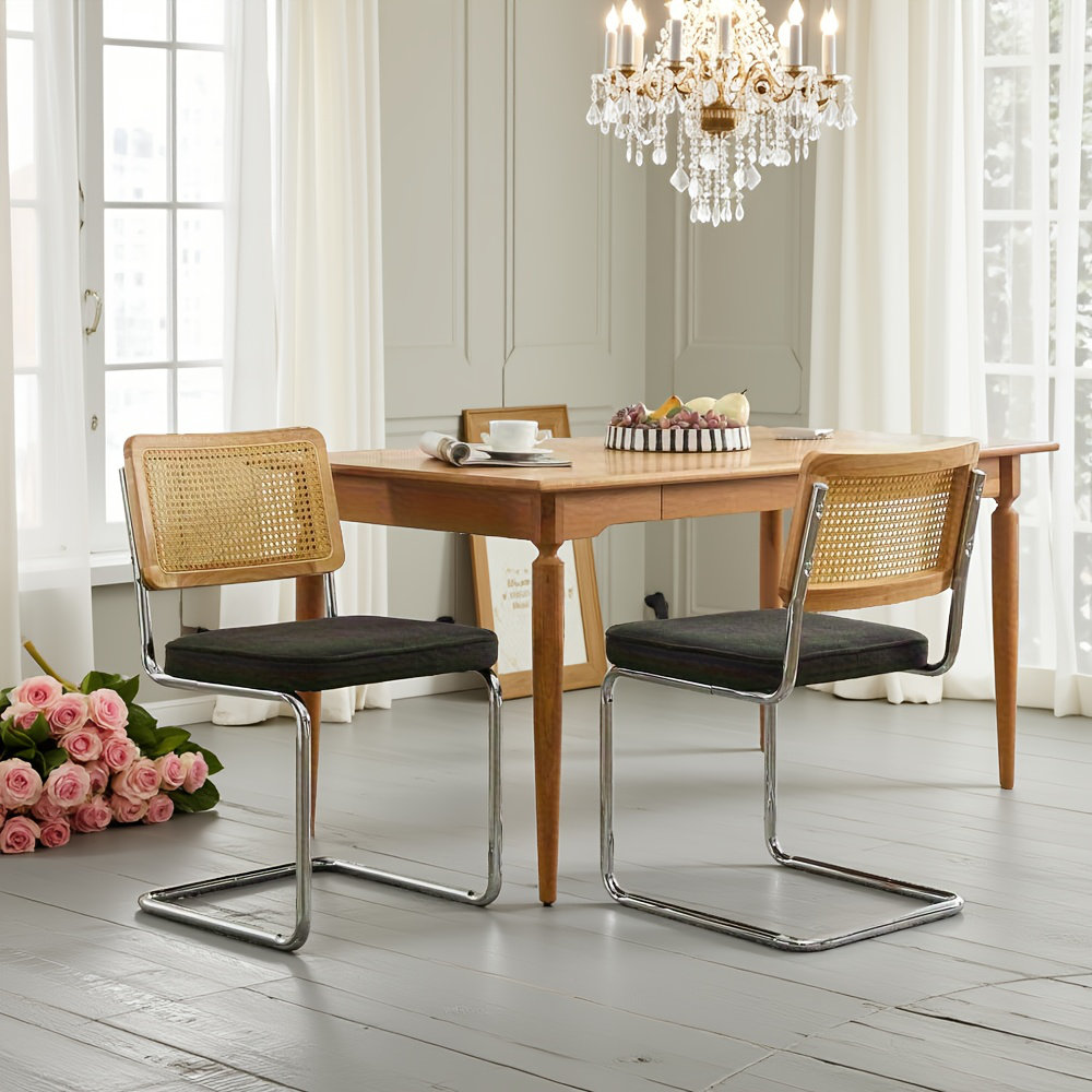 George Oliver Mid Century Modern Dining Chairs Set Of 2 – Black Velvet ...