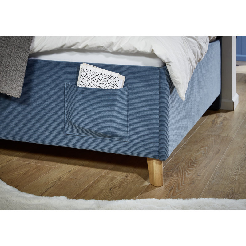 Bromborough Storage Bed, European Single (90 x 200cm), Blue