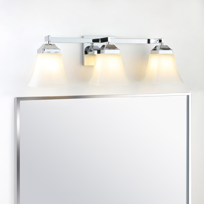 Éclairage pour meuble-lavabo à DEL moderne en fer / verre Rimini, Chrome chrome, 3