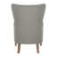 Fauteuil d'appoint Elle Decor style ferme moderne à oreilles, 68 cm de largeur, revêtement bicolore, coussin en mousse épaisse et moelleuse, côtés cloutés-31181966