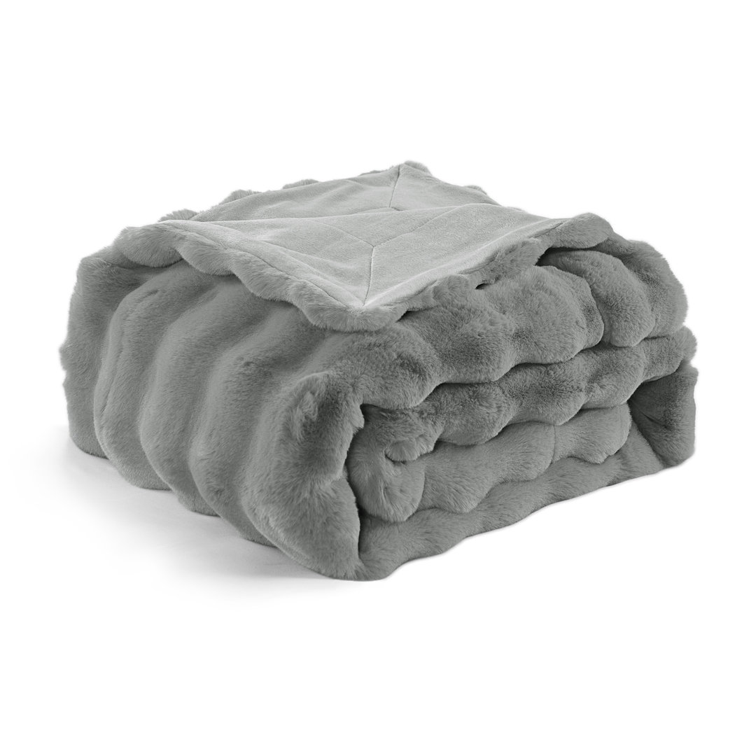 Bubble Faux Fur Throw Blanket Home Soft Things 