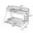Metal Twin XL Over Queen Bunk Bed With Ladder And Slats