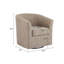Fauteuil demi-tonneau pivotant