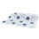 Metro Ion 1" Hex Sapphire Dot Glossy White 10-1/4" x 11-7/8" Porcelain Mosaic Floor and Wall Tile