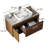 36" Single Floating Bathroom Vanities with Sink, Solid Wood Texture
