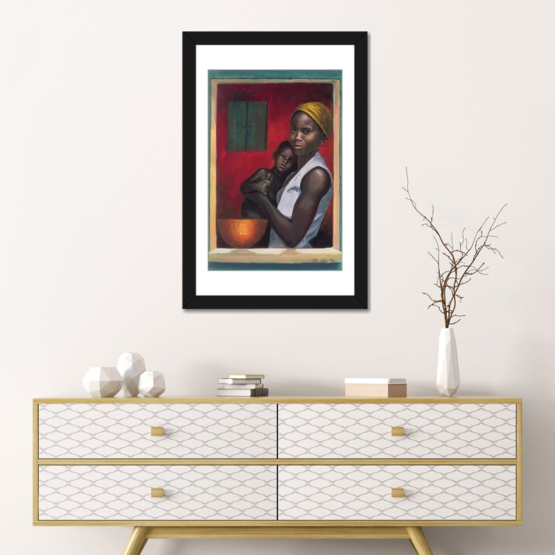 " Through The Window " by Tilly Willis, 24" H x 16" W x 1" D, Black Framed Fine Art Paper, White