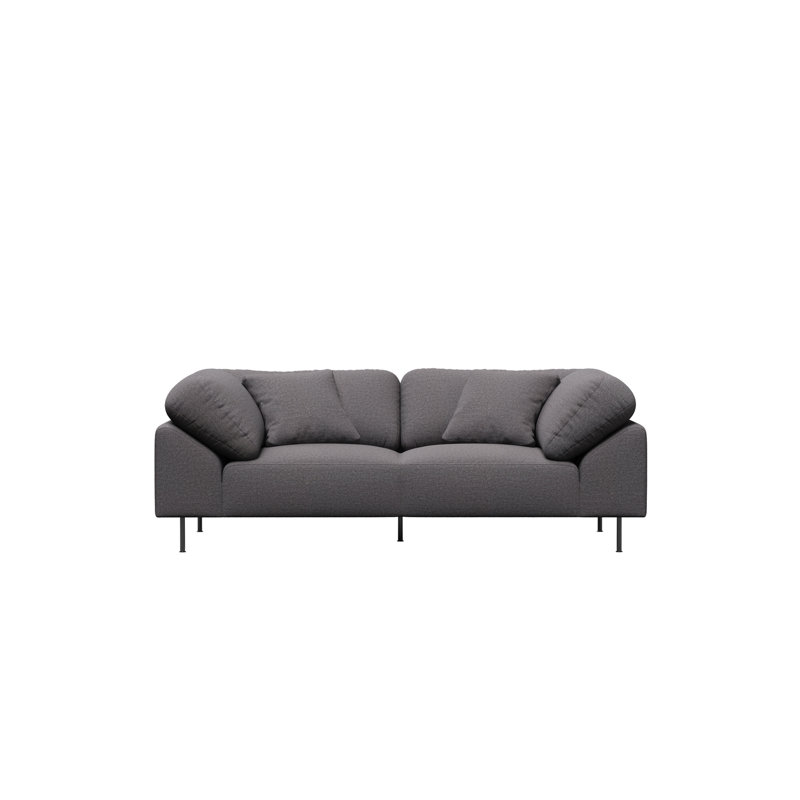 Collar 2-Seater, Gray, Cotton Blend
