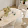 Luxe Creamy Dining Table with Roman Column Legs