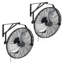 Ventilateur mural, ventilateur mural de 18 po avec protection IP44, 3 vitesses, longue distance de circulation d'air, angle de rotation réglable, puissant pour l'industrie, commercial, garage, atelier