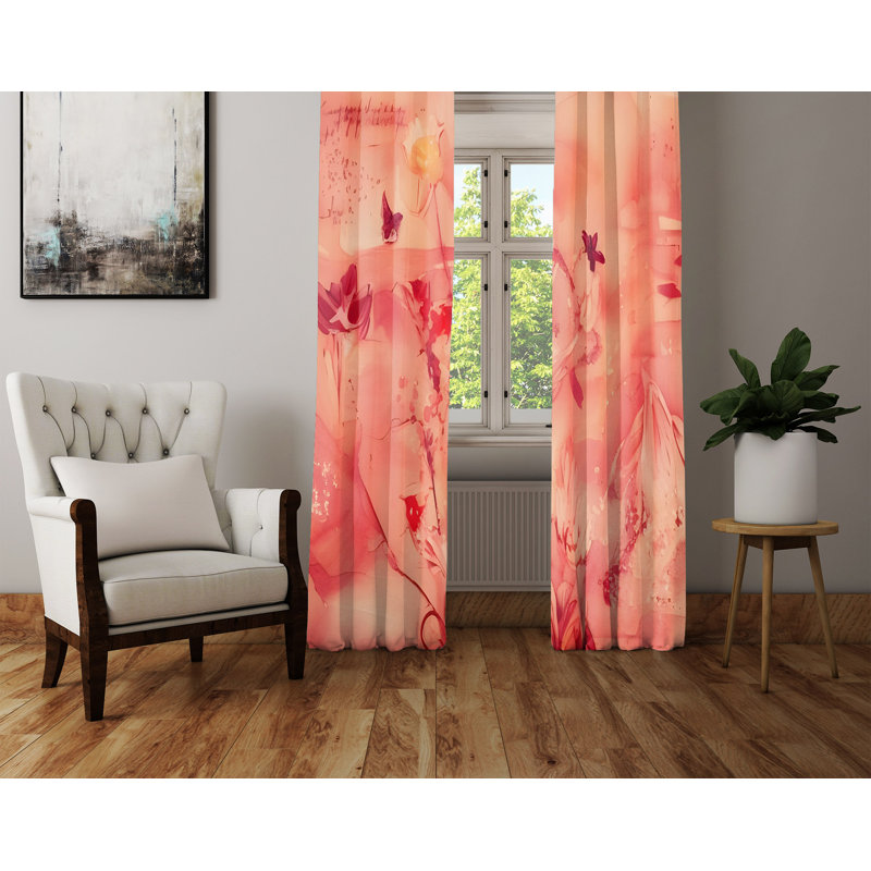 Paire de rideaux semi-transparents en polyester Diamonta, L 40 po x L 61 po