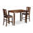 5 Piece Counter Height Pub Set Includes a Rectangle Dining Table and 4 Faux Leather Kitchen Dining Chairs, Mahogany-1147357028