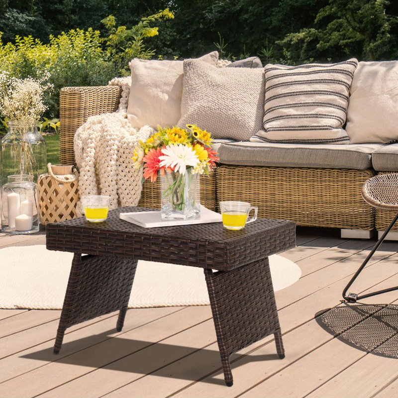 Lauriano Rectangular Folding Outdoor Side Table , 60cm cm W cm D