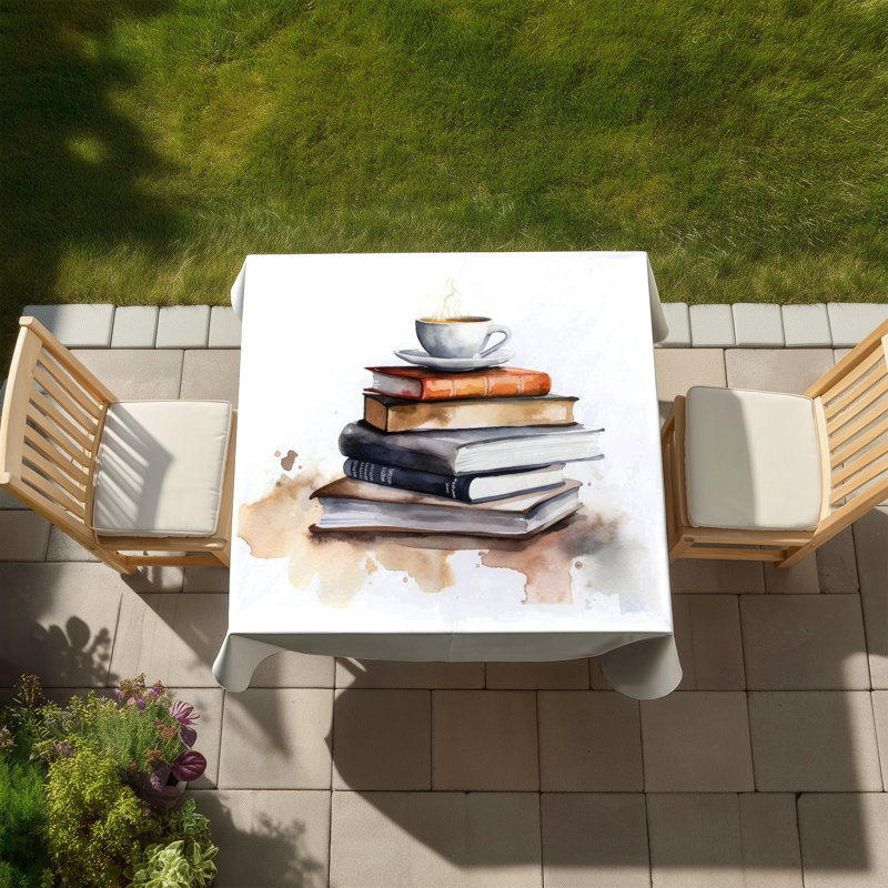 Calming Books Abstract Tablecloth | Indoor/Outdoor Home Decor
