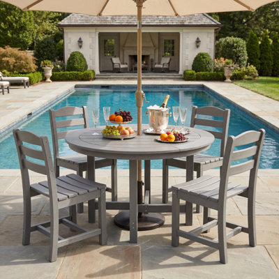 5-Piece HDPE Outdoor Dining Set | 1 Table + 4 Chairs | Weather-Resistant, UV-Stable & Eco-Friendly