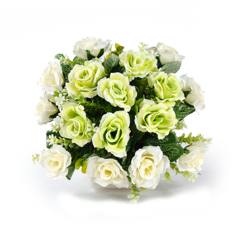 Silk Rose Arrangement in Vase