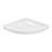 Marquette 38" x 38" Round Corner Double-Threshold Shower Pan Base with Center Drain in Glossy White-135427433