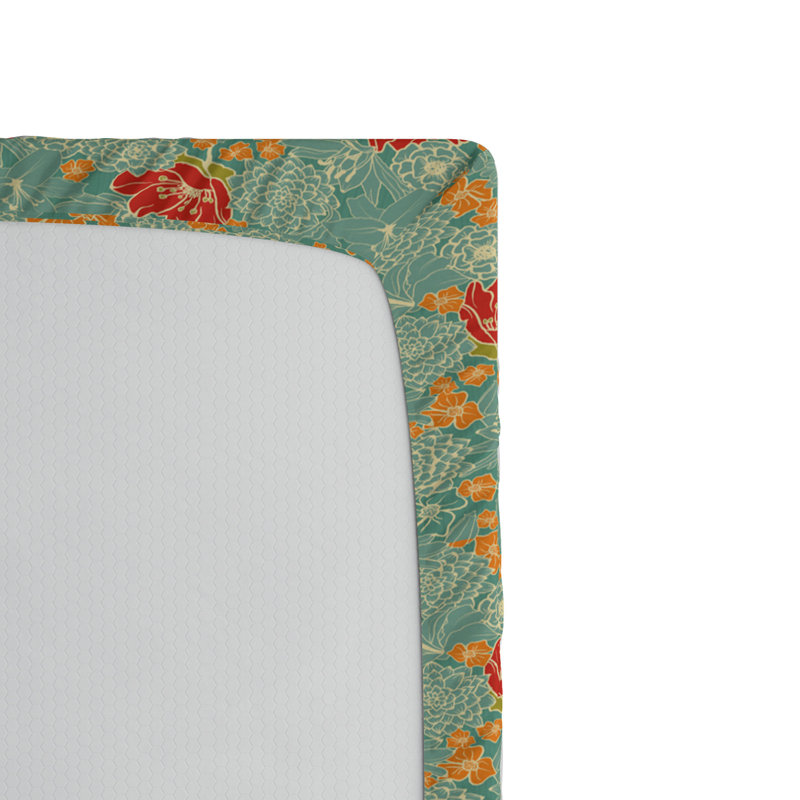 Microfiber Floral Fitted Sheet, Twin XL Fitted Sheet