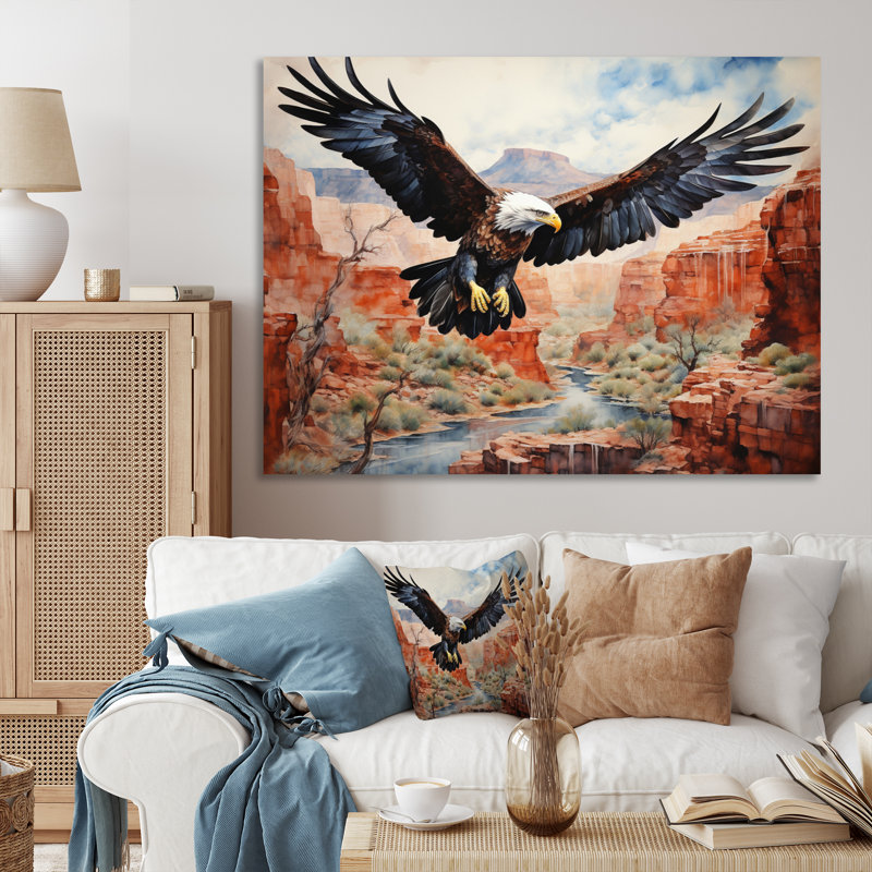 Western Canyon Eagle Echoes III sur impression sur toile, 12" H x 20" W, Toile tendue