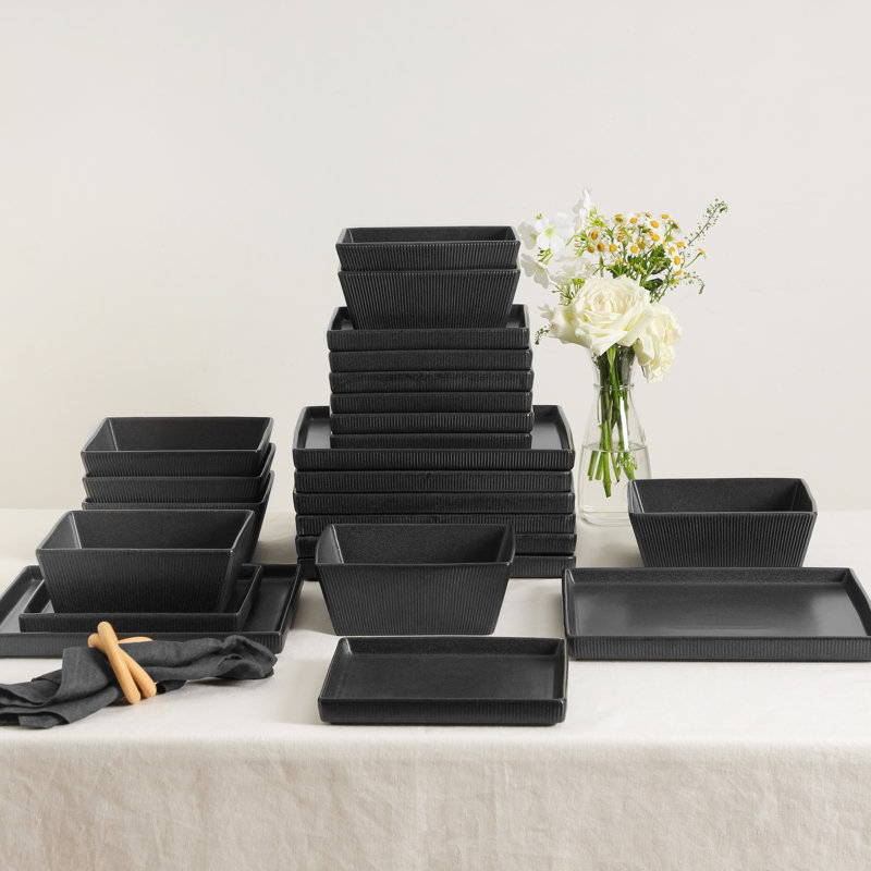 Stone Lain Grace 24-Piece Dinnerware Set Stoneware