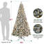 Arbre de Noël artificiel en PVC pré-éclairé avec lumières DEL et base en métal-633397569