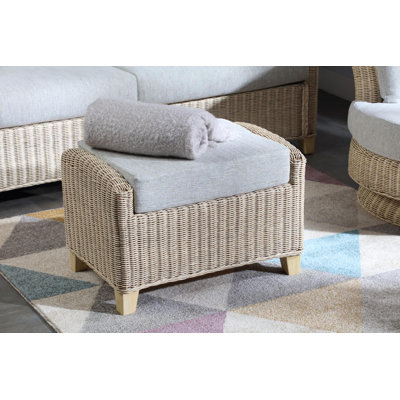 June 70cm Wide Rectangle Solid Colour Standard Ottoman with Storage