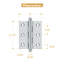 2.5'' x 2'' Butt Bearing Hinge-14748796