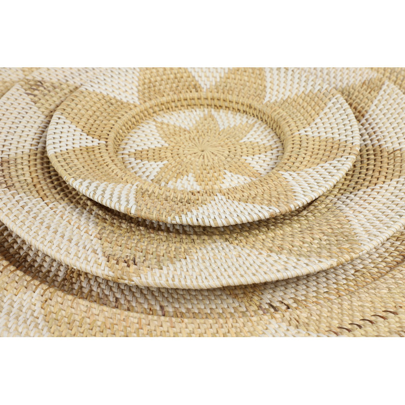 Ensemble de 3 paniers en osier, Marron clair