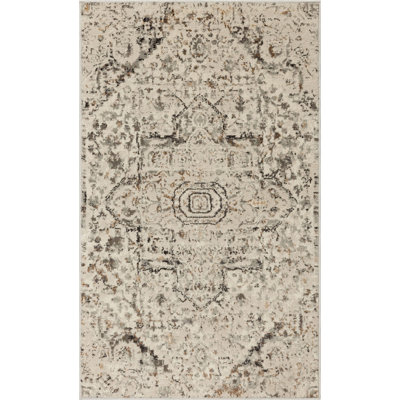 Castor Cream Ornamental Medallion Area Rug