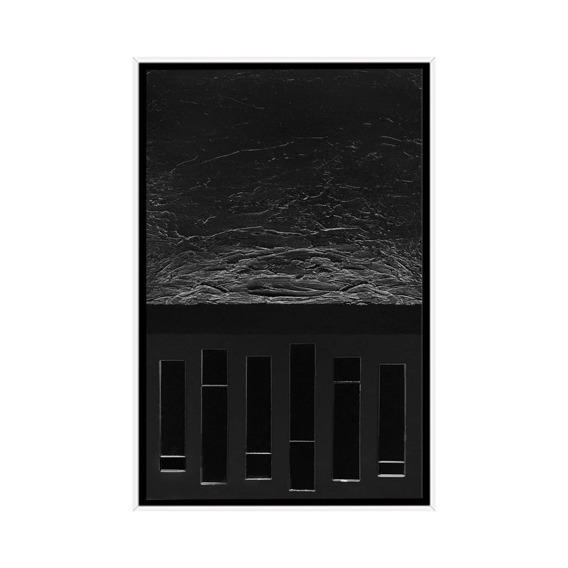 Noir - Print on Canvas, White Framed, 66.04 cm H x 45.72 cm W