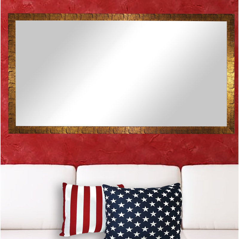 Guildford Wood Flat Wall Mirror, 37" H x 67.5" W