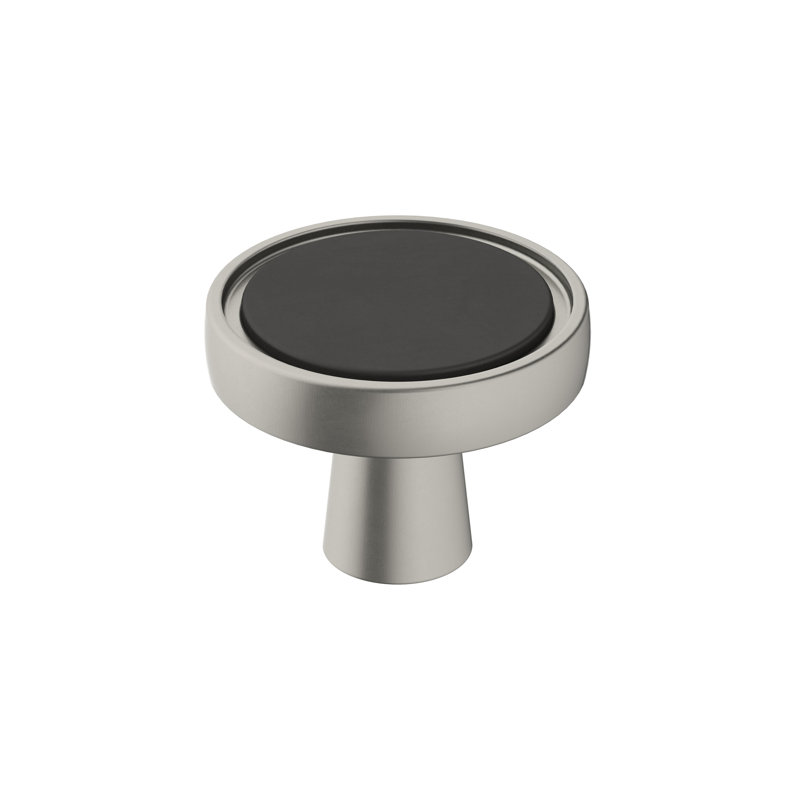 Poignée ronde 1 3/8 po Mergence, Noir mat / nickel satiné