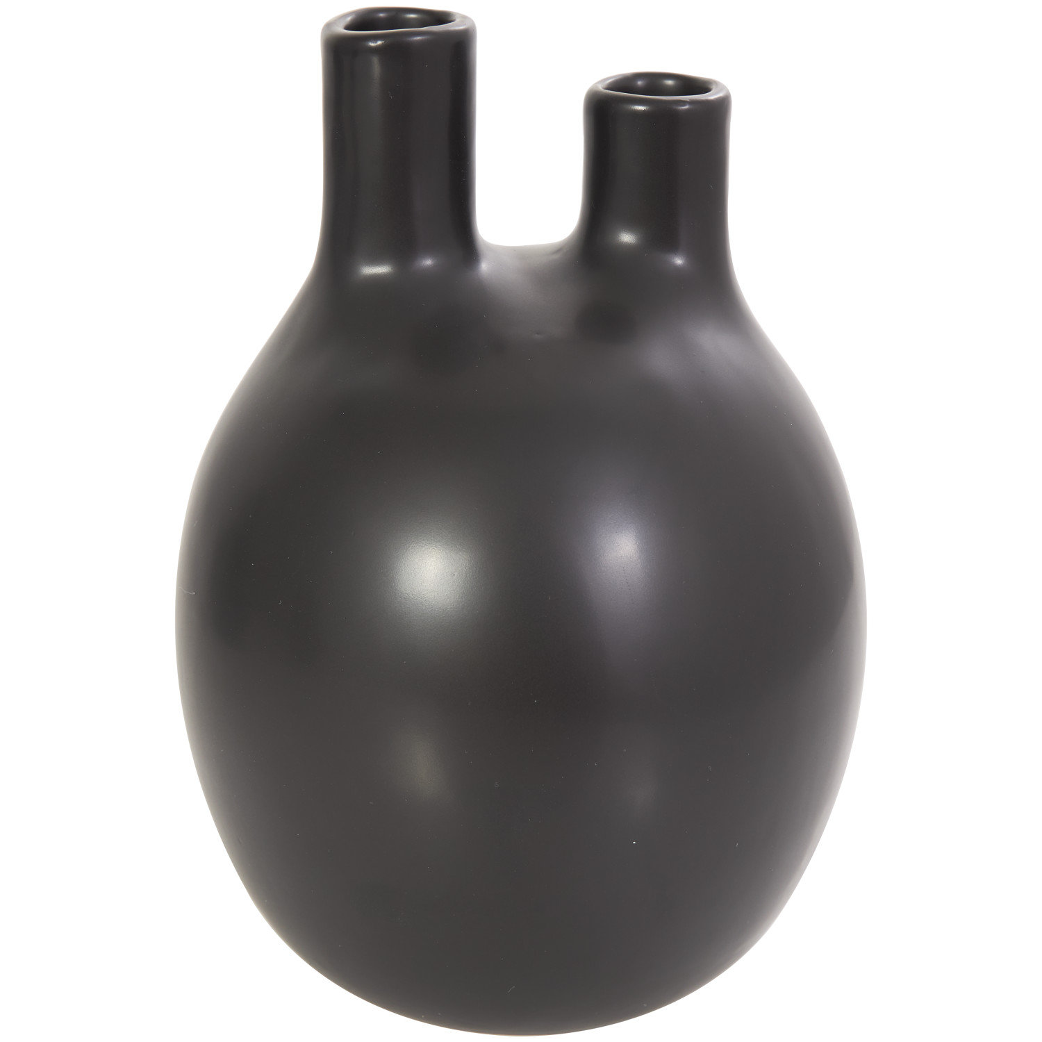 Horsham Dolomite Table Vase, Black, 7.2"H x 6.15"W x 6.2"D
