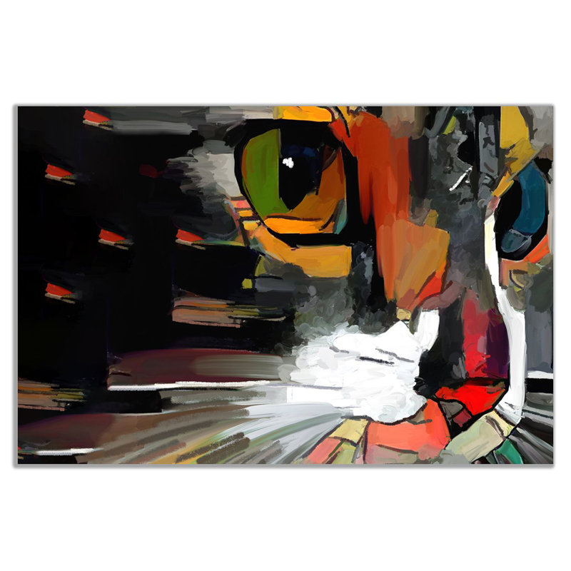 Cute Cat Face - Wrapped Canvas Painting, 76cm H x 51cm W