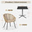 Metal Patio Dining Set With Rectangular Table-614782934