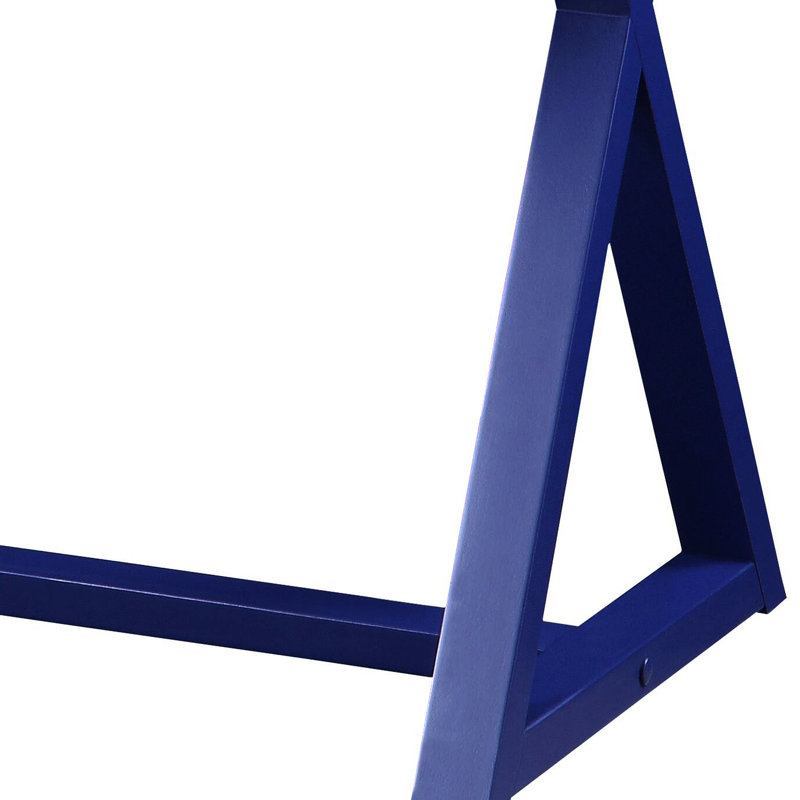 Bureau d'écriture bleu avec tiroirs pratiques et rangement, 30.35" H x 19.38" W x 43.34" D