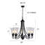 Lustre empire unique à 5 lumières Armonie