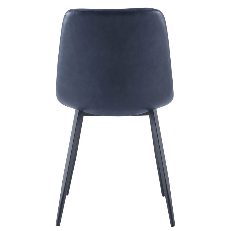 Chaise d'appoint rembourrée Khoury, Noir