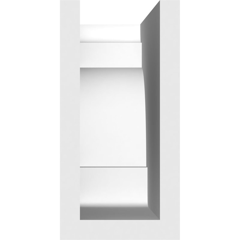 Queue de chevron standard en PVC de qualité architecturale New Brighton, H 6 po x L 3 po x P 12 po