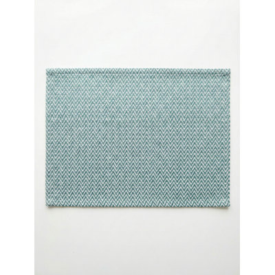 Turquoise Herringbone Bay Indoor Outdoor Placemat