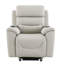 Fauteuil inclinable électrique en cuir synthétique gris clair Marsha