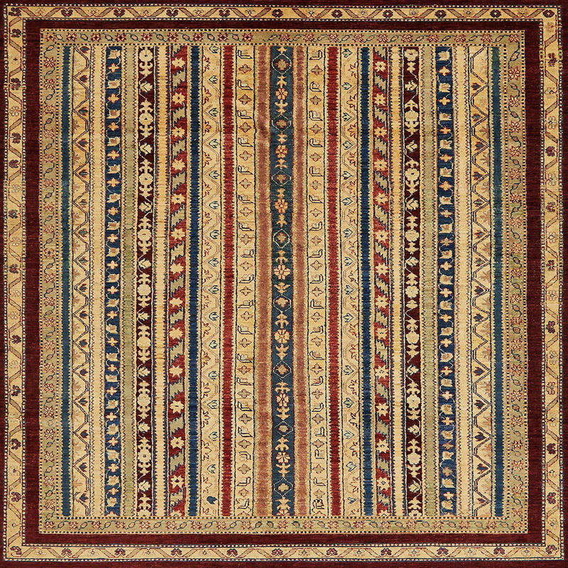 Tapis abstrait moderne 633, Carré 8 pi