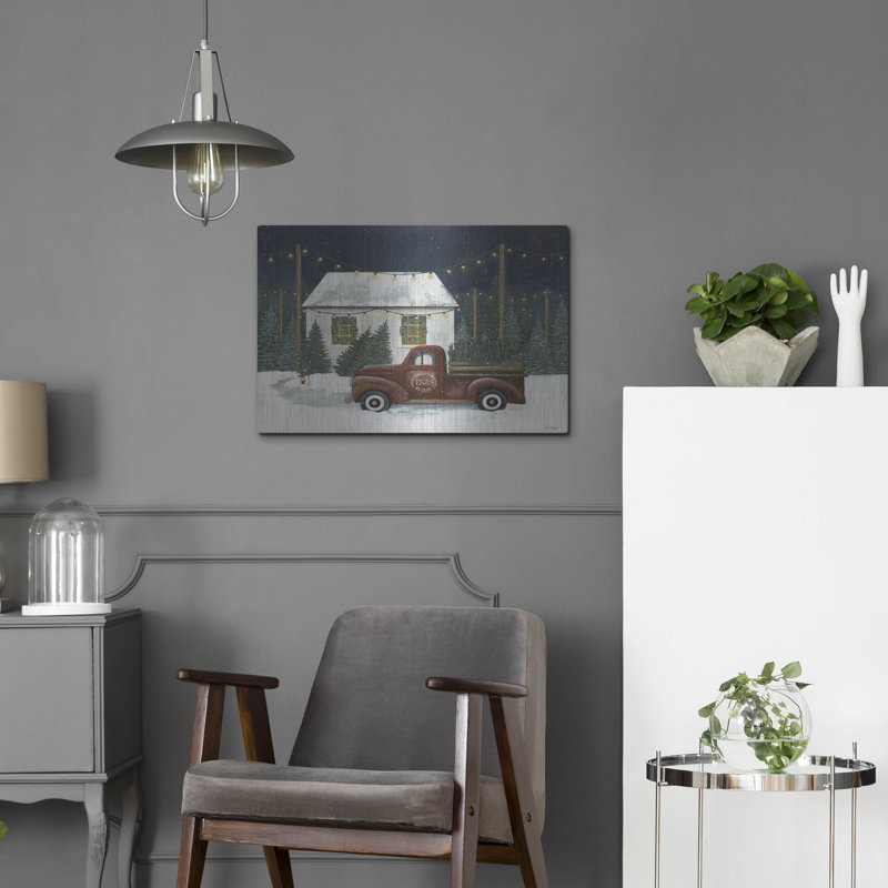 Art mural en métal luxueux «Christmas Tree Farm» par Tanya Nyp, 24 po x 16 po, H 16 po x l 24 po