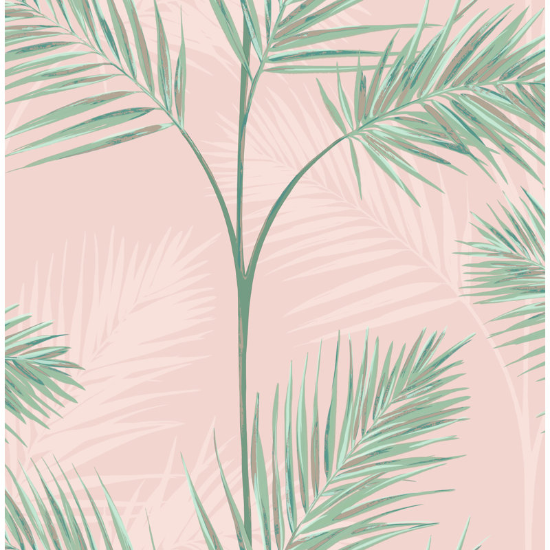 Harper 10m x 52cm Metallic Finish Wallpaper Roll, Pink