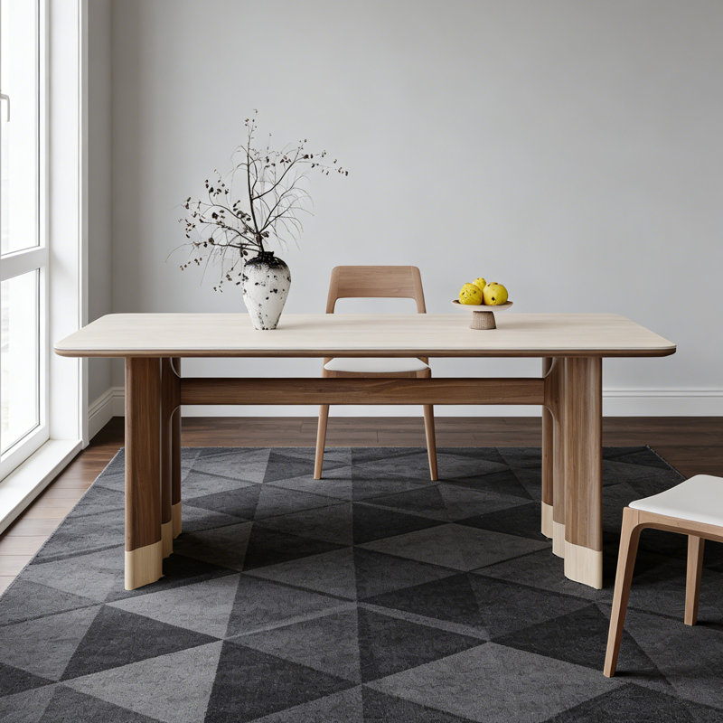 Table de salle à manger rétro et simple, Ensemble de cinq pièces : table, quatre chaises, H 29,53 po x L 55,12 po x l 31,5 po