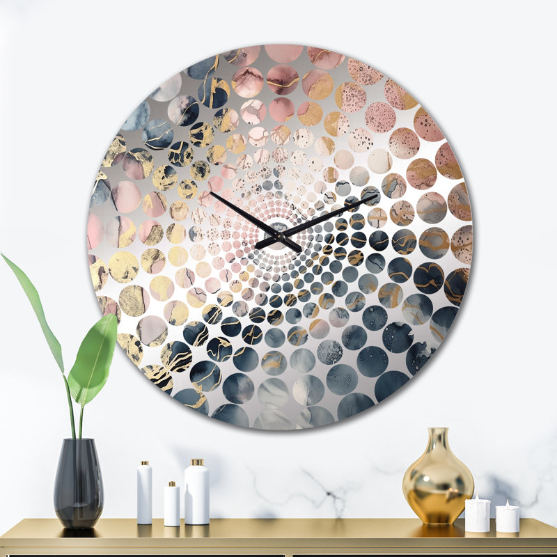 Horloge murale en marbre abstraite Beron, Très grand