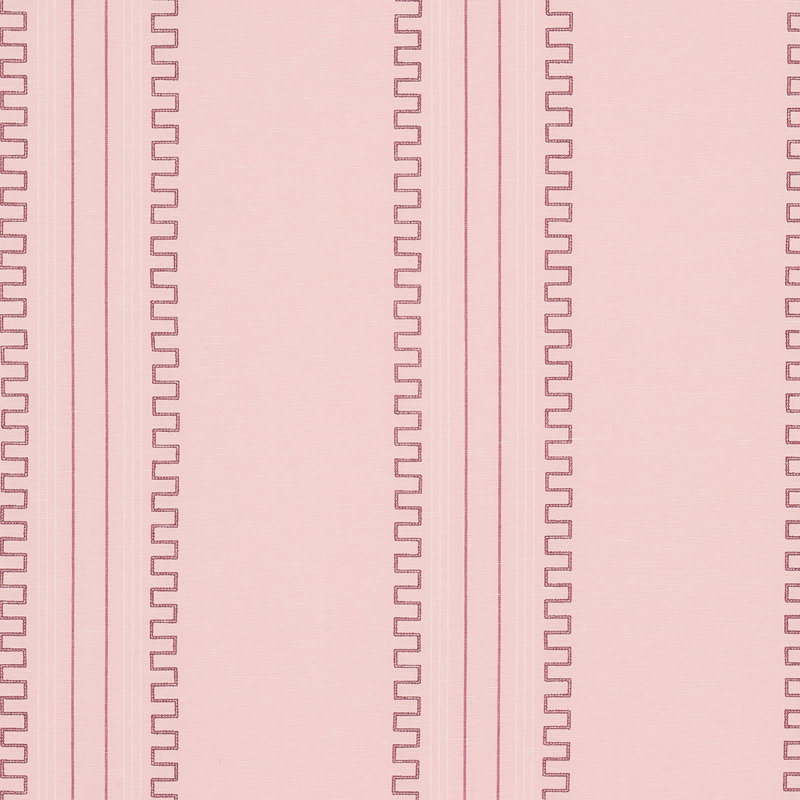 Schumacher x Mary McDonald Greco Stripe Fabric, Pink
