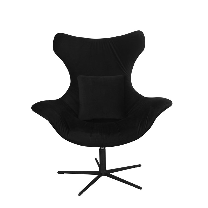 Swivel Lounge Chair, Black