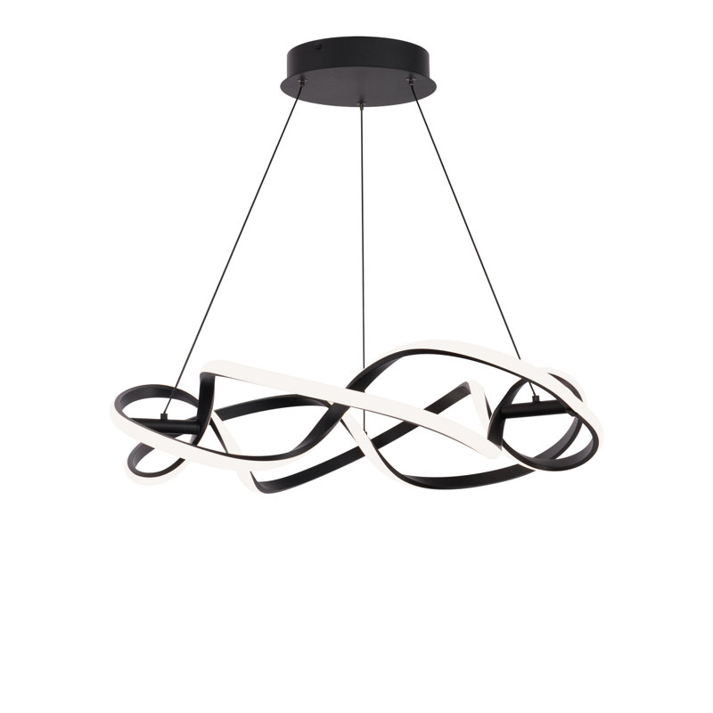 Luminaire suspendu géométrique à DEL 1 lumière Interlace