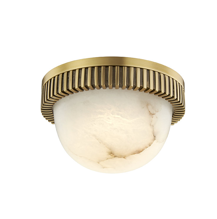 Ainsley 1-Light LED Flush Mount, Aged Brass