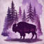Bison en forêt, housse de couette-125062342-135987071